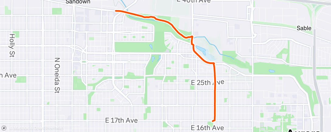 Map of the activity, Racing the rain
