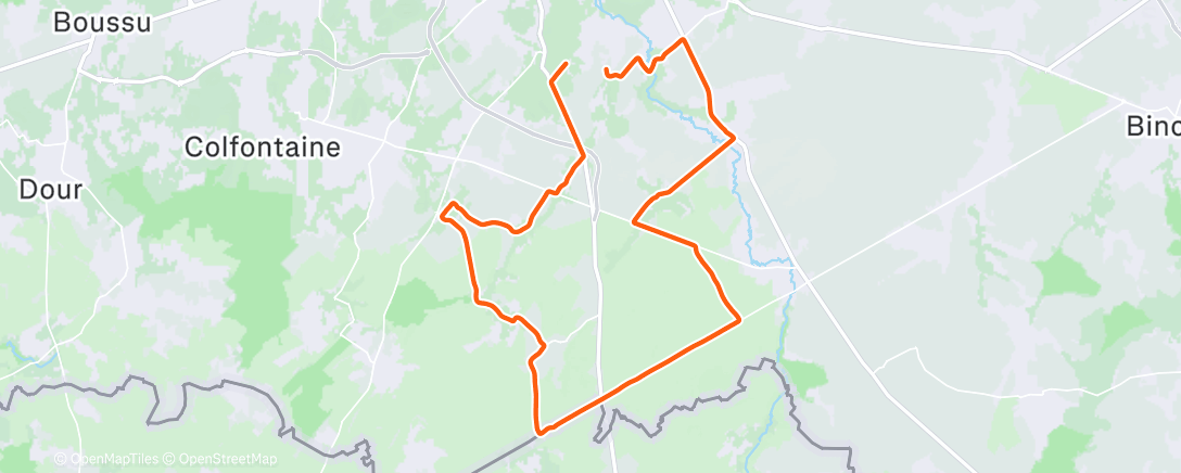 Map of the activity, Sortie vélo le matin