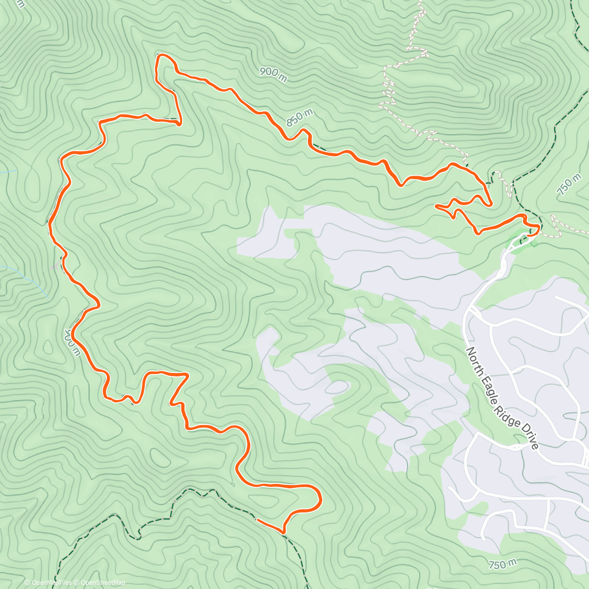 Map of the activity, pre-race adero