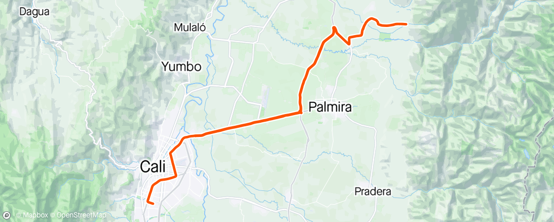 Map of the activity, Hacienda el Paraiso