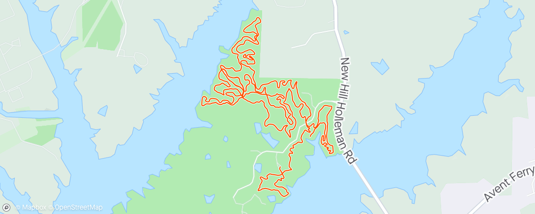 Map of the activity, Harris Lake Loops