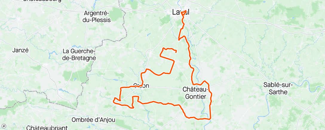 Map of the activity, Final stage Boucles de la Mayenne