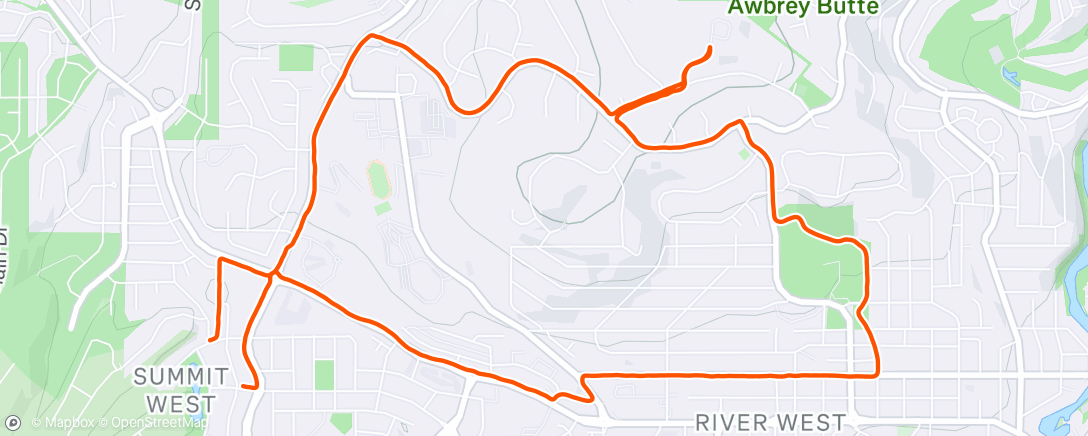 Map of the activity, Recovery run/hike