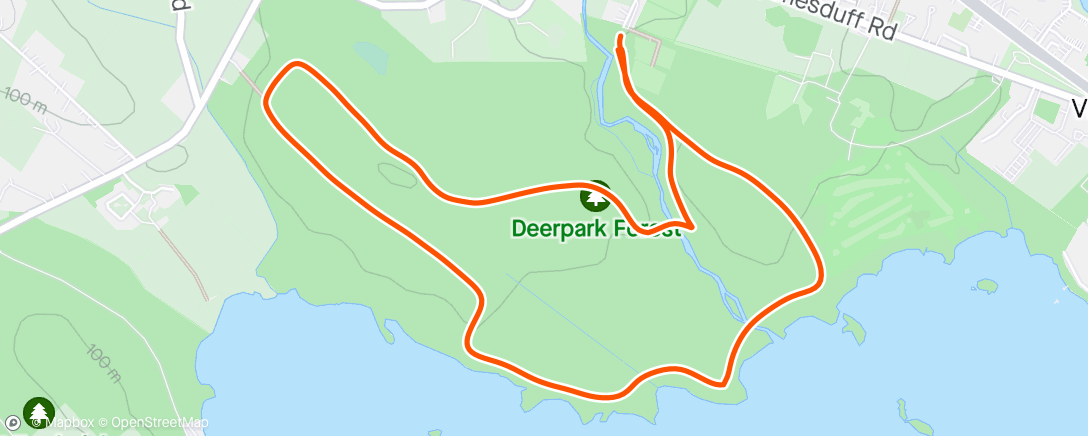 Mapa de la actividad, Deerpark Forest parkrun & Wu