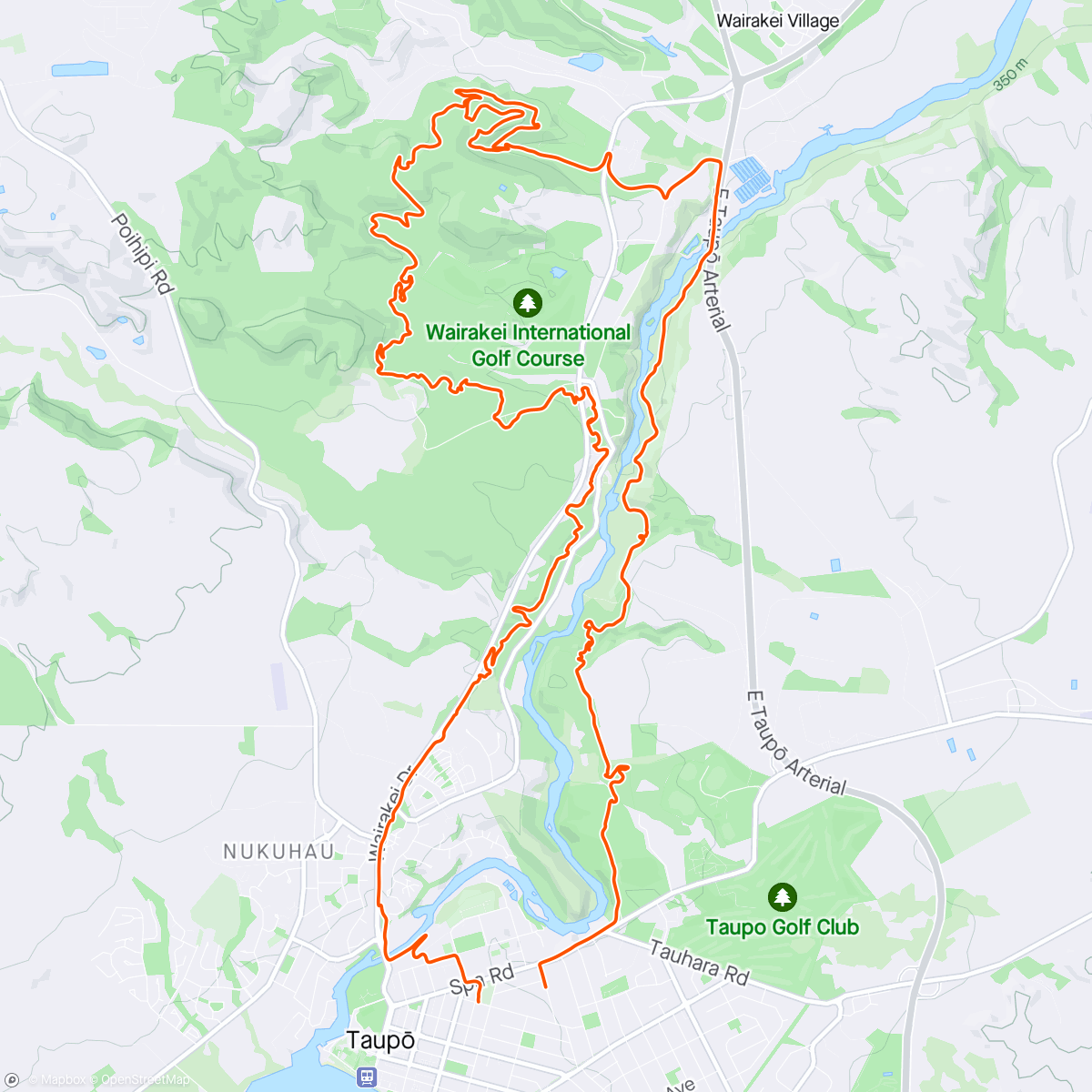 Map of the activity, Different sort of river loop today