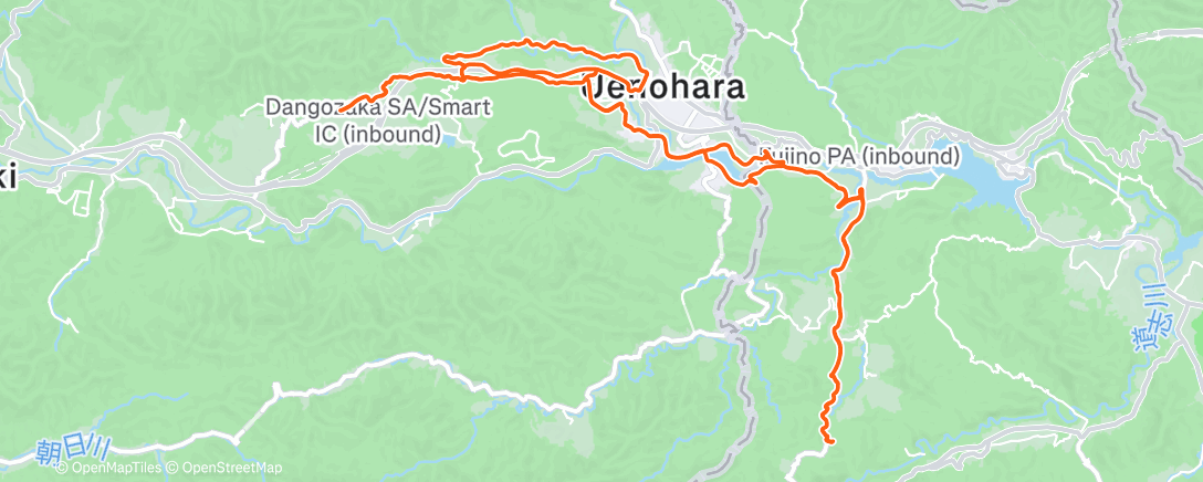 Map of the activity, ランチタイム ライド