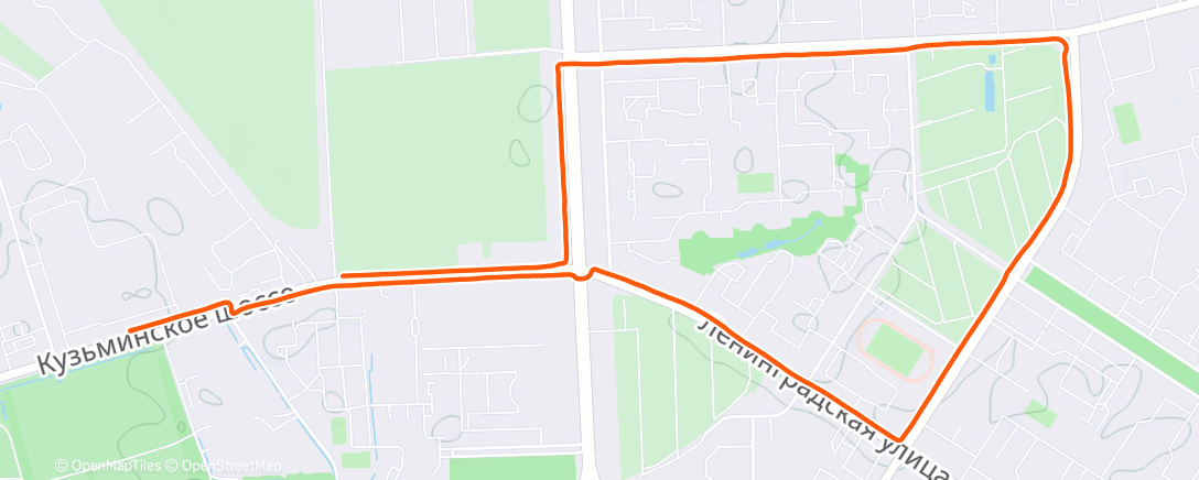 Map of the activity, Утренний забег