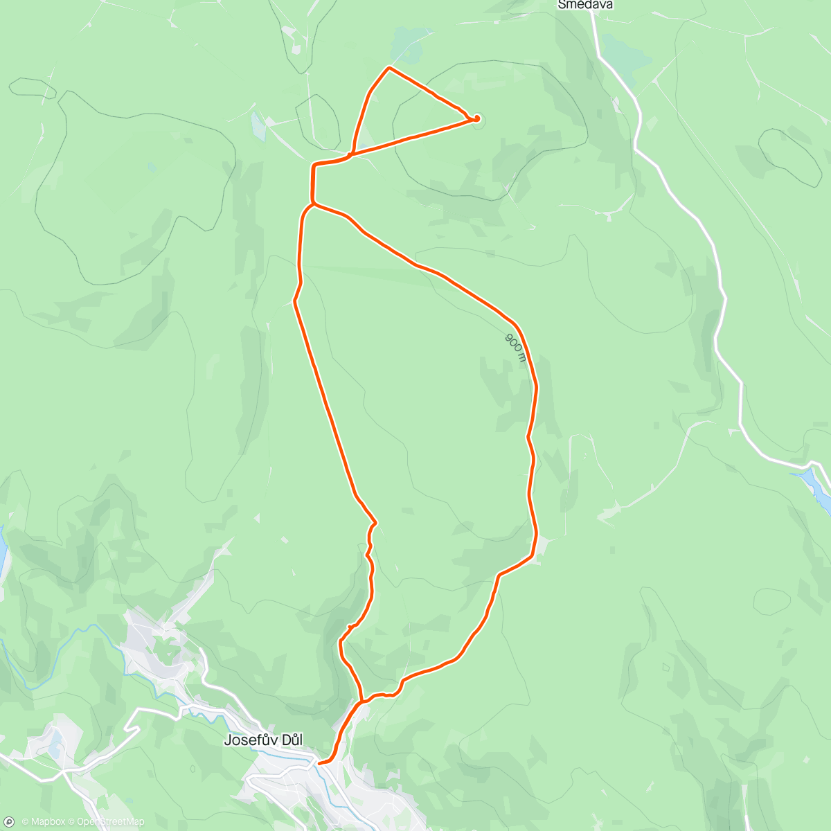 Map of the activity, Jizera