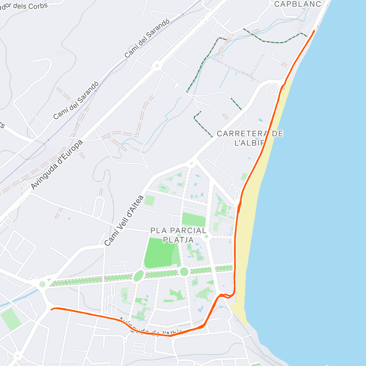 Map of the activity, Ochtendloop