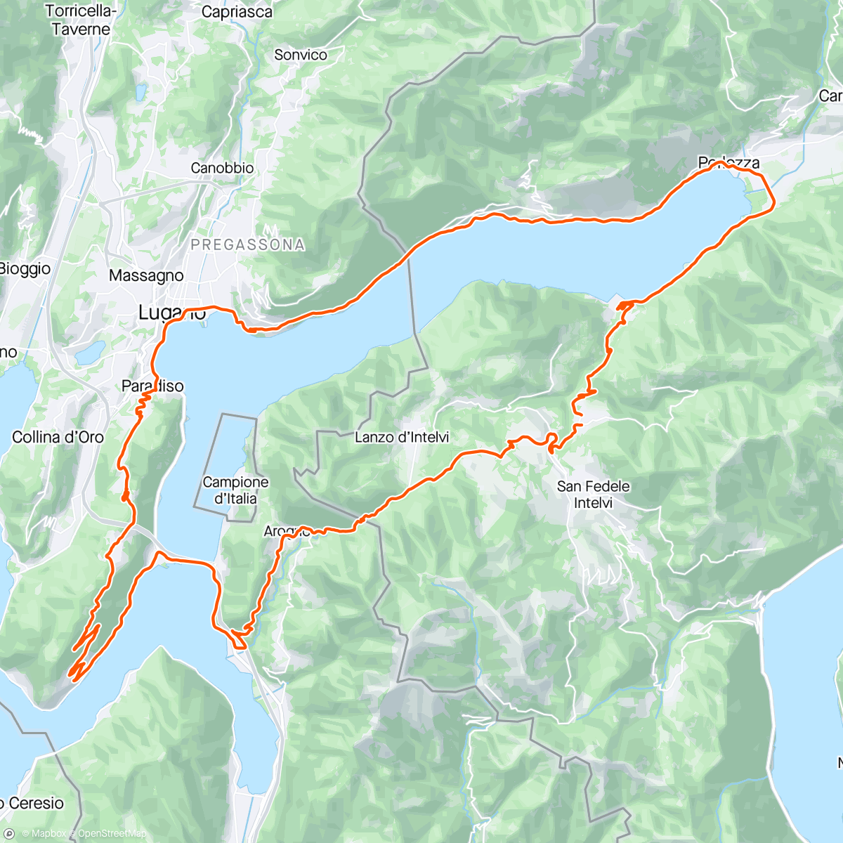 Map of the activity, Mooi ritje langs het meer