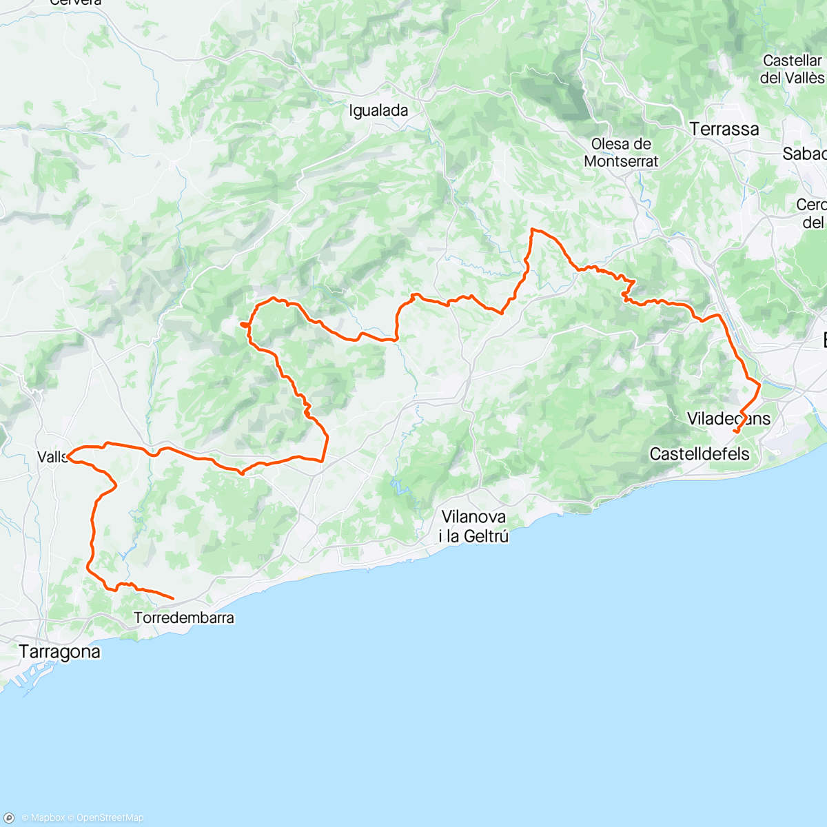 Map of the activity, Vuelta Catalonia stage 5