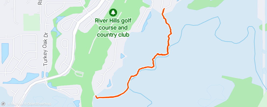 Map of the activity, River Hills Trails Hike
