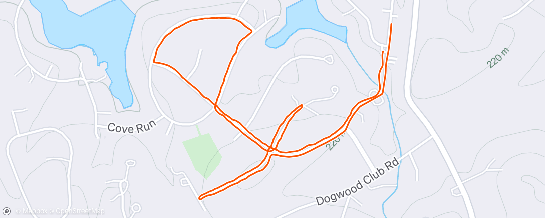 Map of the activity, Afternoon Walk