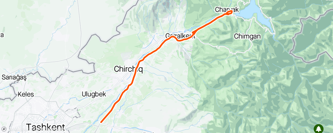 Map of the activity, Tour Of Bostonliq stage 2