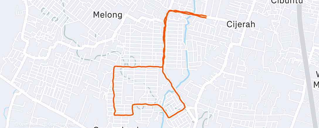 Map of the activity, Morning Run