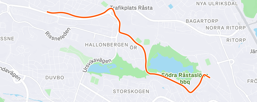 Map of the activity, Lunch E-Bike Ride