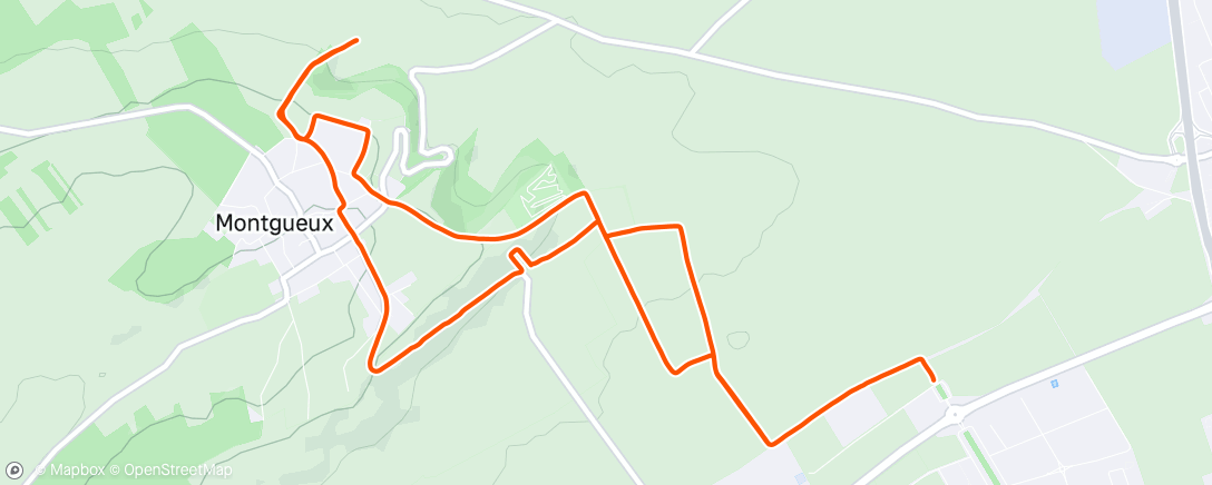 Map of the activity, Trail le matin