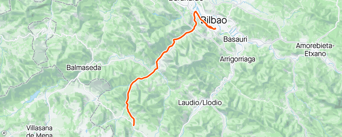 Map of the activity, C-Llanteno