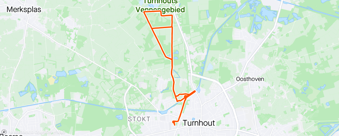 Map of the activity, Evening Run