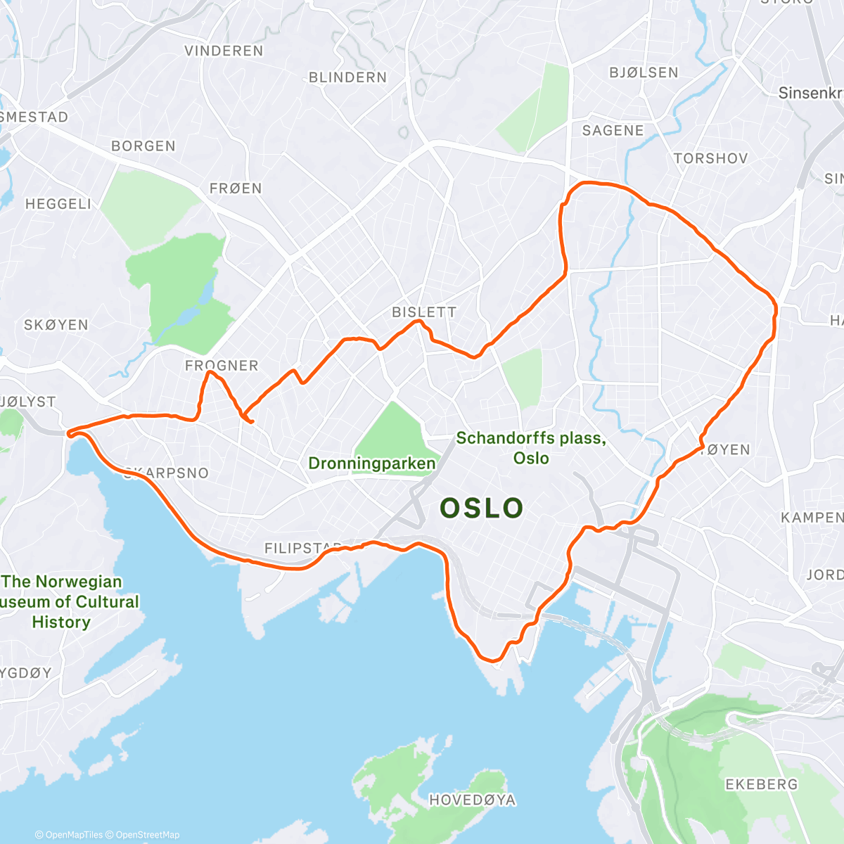 Map of the activity, Byrunde med kællen over alle kællær