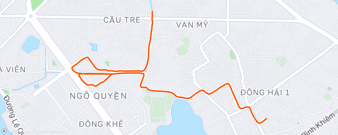 Map of the activity, Night Run