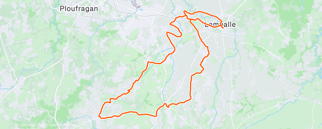 Map of the activity, Morning Ride