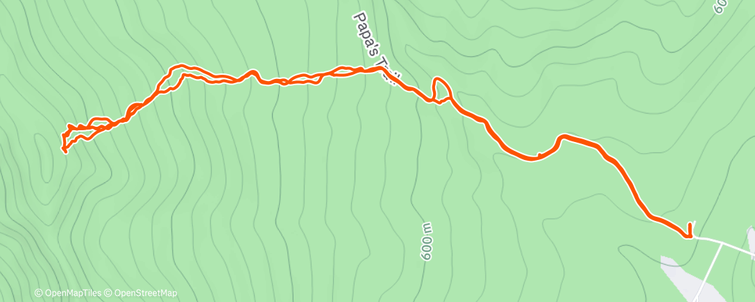 Map of the activity, Stowe backcountry day