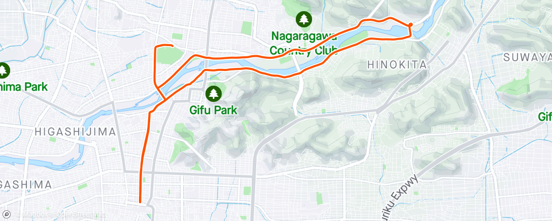 アクティビティ「Gifu Half Marathon」の地図