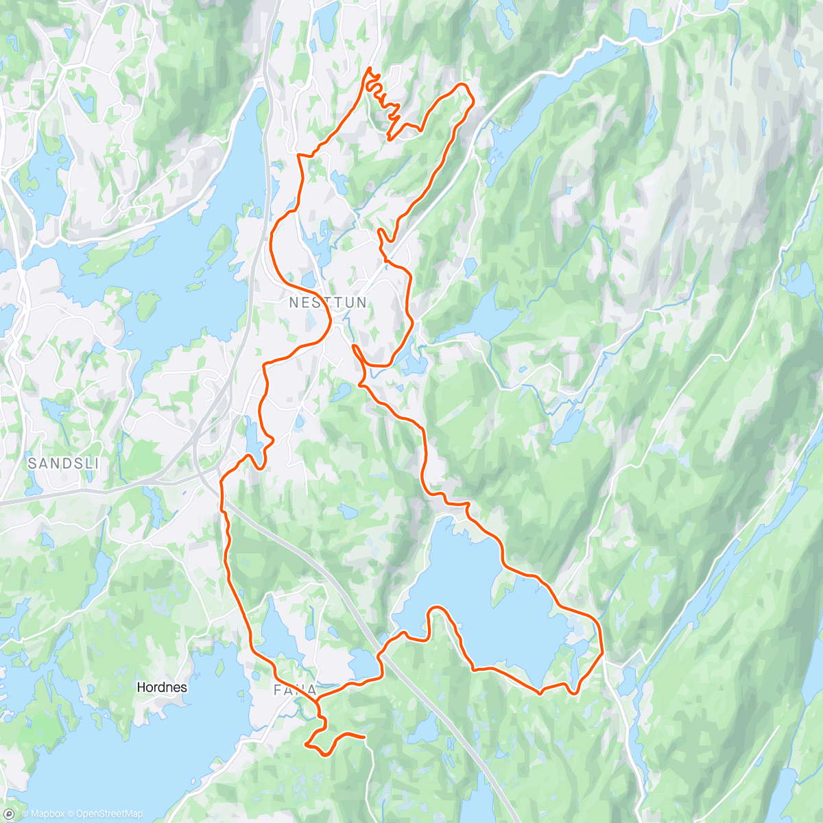 Map of the activity, 3x fanafjellet
