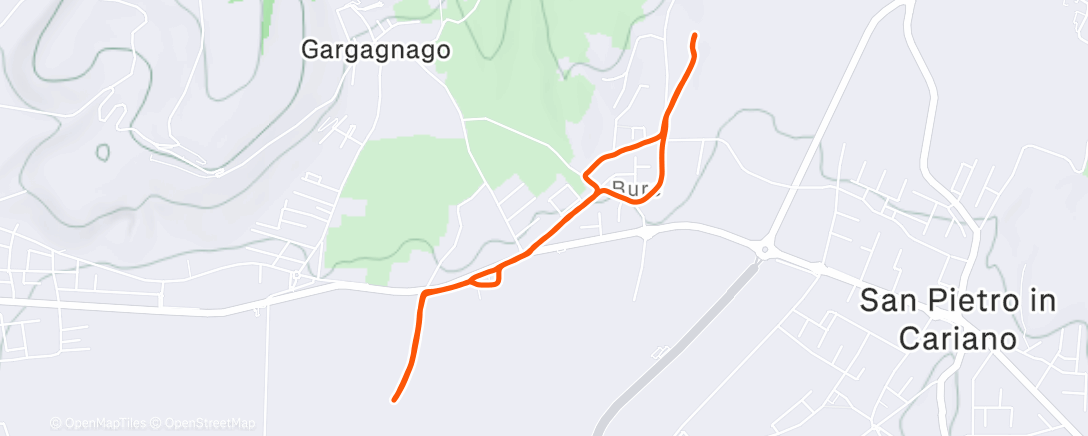 Map of the activity, Corsa dell'ora di pranzo