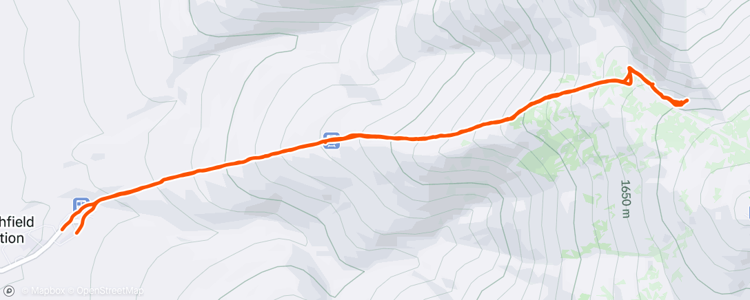 Map of the activity, Lunch Workout