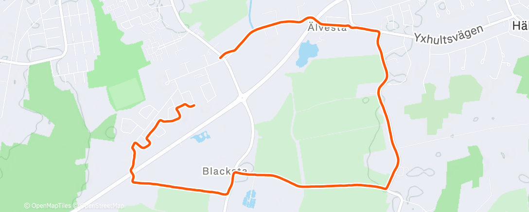 Map of the activity, Lunch Run