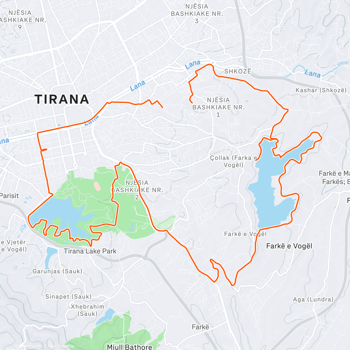 Map of the activity, L Morning Ride