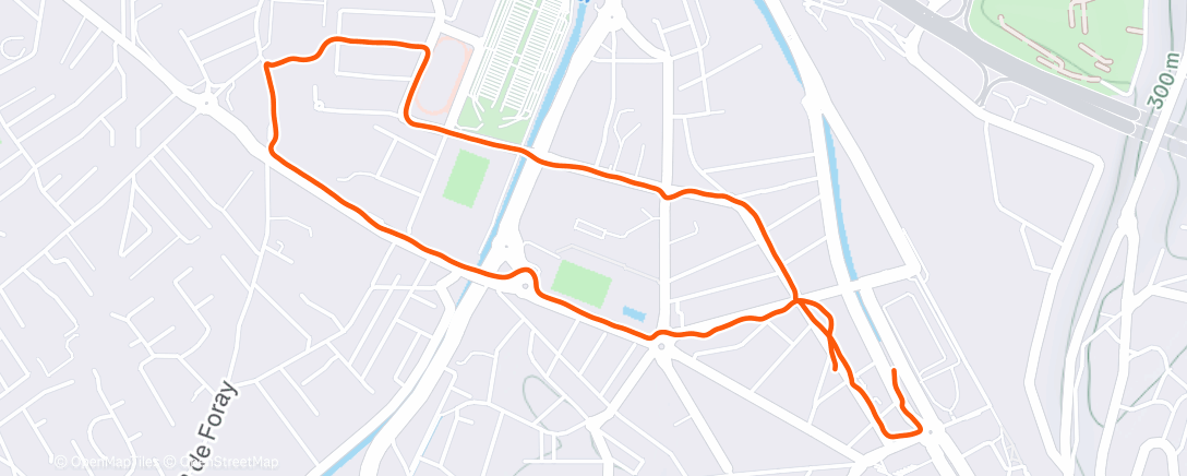 Mappa dell'attività Course à pied dans l'après-midi