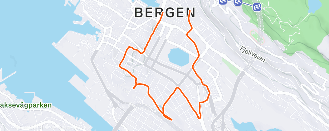 Map of the activity, Evening Walk