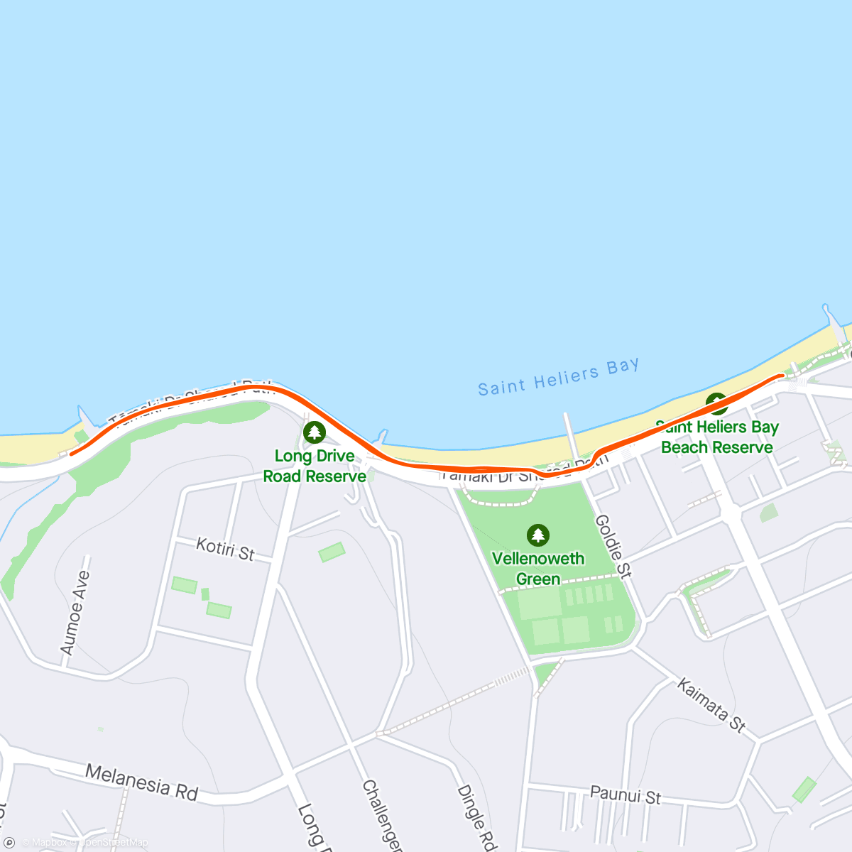 Map of the activity, Barefoot run