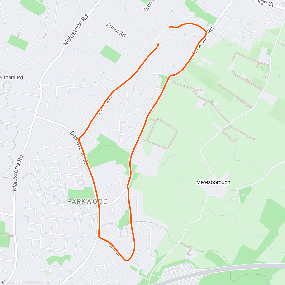 Mapa da atividade, Night Run with Ted🐕
Day 2