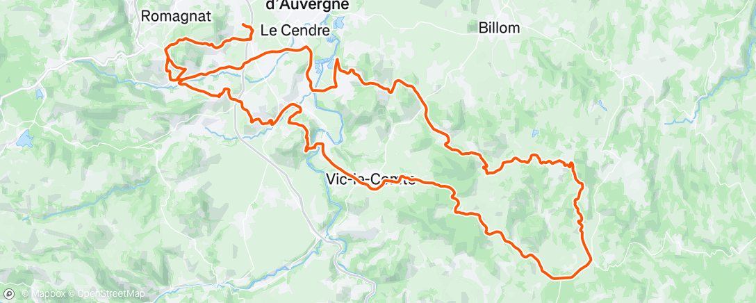 Map of the activity, Sortie vélo le matin