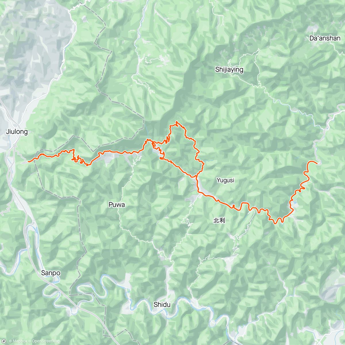Map of the activity, Lunch 108白草畔探路 Ride
