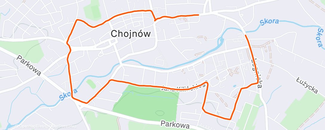 Map of the activity, Evening Walk