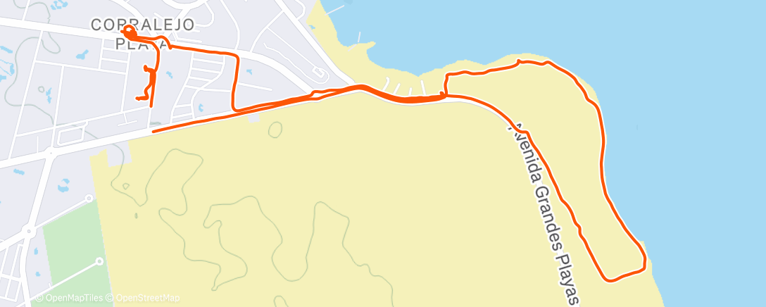 Map of the activity, Corsa mattutina