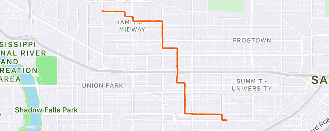 Map of the activity, Afternoon Ride