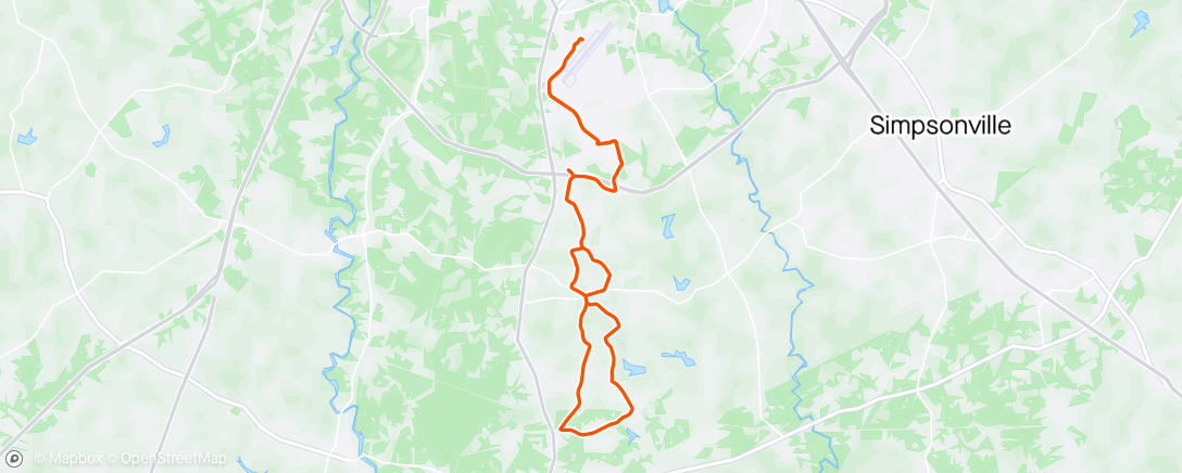 Map of the activity, Justify Road Bike Ride