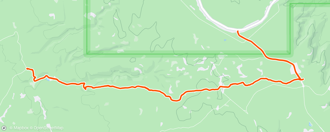 Map of the activity, AZT out and back from Grandview