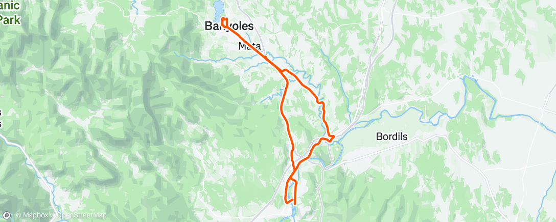 Map of the activity, Lunch Ride