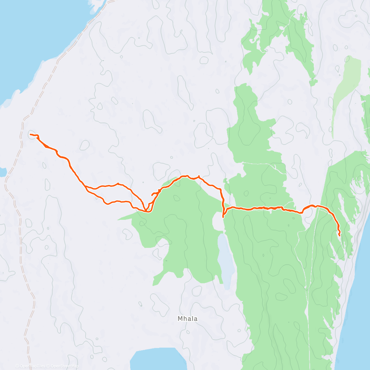 Map of the activity, Machangulo Traverse