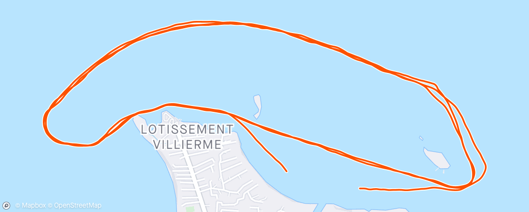 Mapa da atividade, Kayak dans l'après-midi