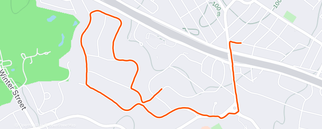 Map of the activity, Morning Run