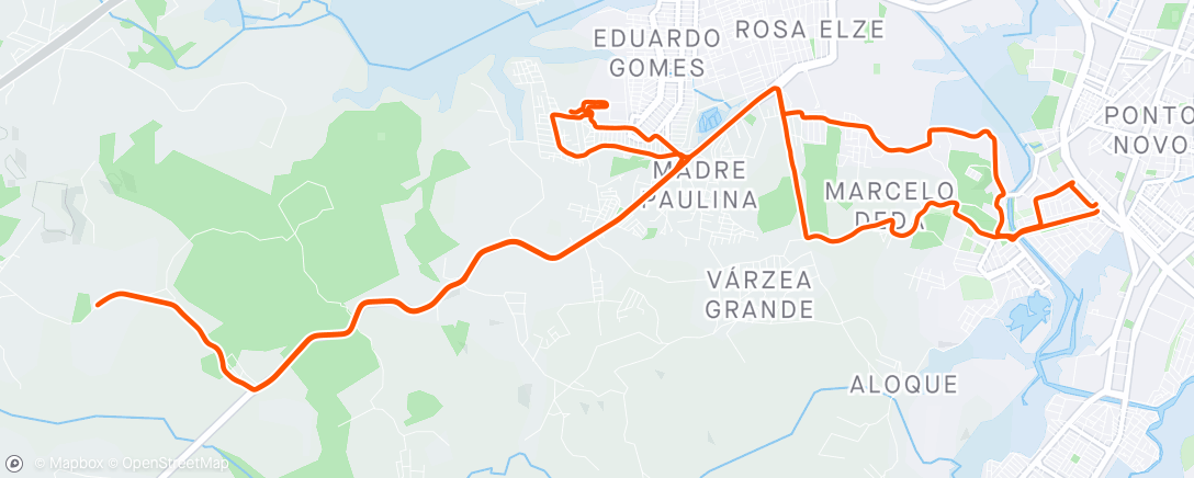 Карта физической активности (Eduardo Gomes, Sem Terra, Subida da UFS)