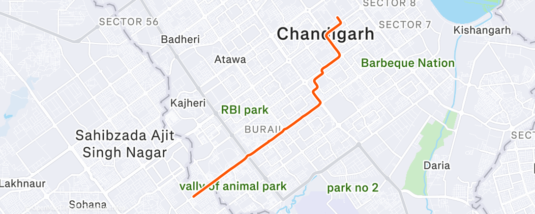 Map of the activity, Afternoon Ride